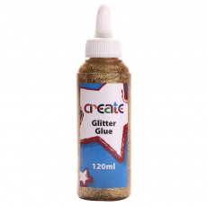 Create - Glitter Glue - 120ml Gold