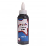 Create - Glitter Glue - 120ml Black