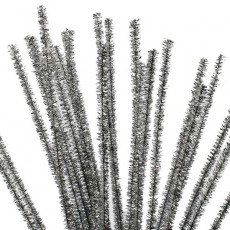 Pipe Cleaners 6Mm 24Pc Silver