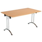 Rectangular 140x70 Folding Meeting Table Beech